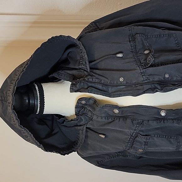 Buffalo David Bitton Charcoal Anorak Jacket With Cinches Size Large - Picture 2 of 10